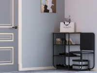 Shoe shelf HOBEL WMX-SH-666 METAL BLACK R (1)