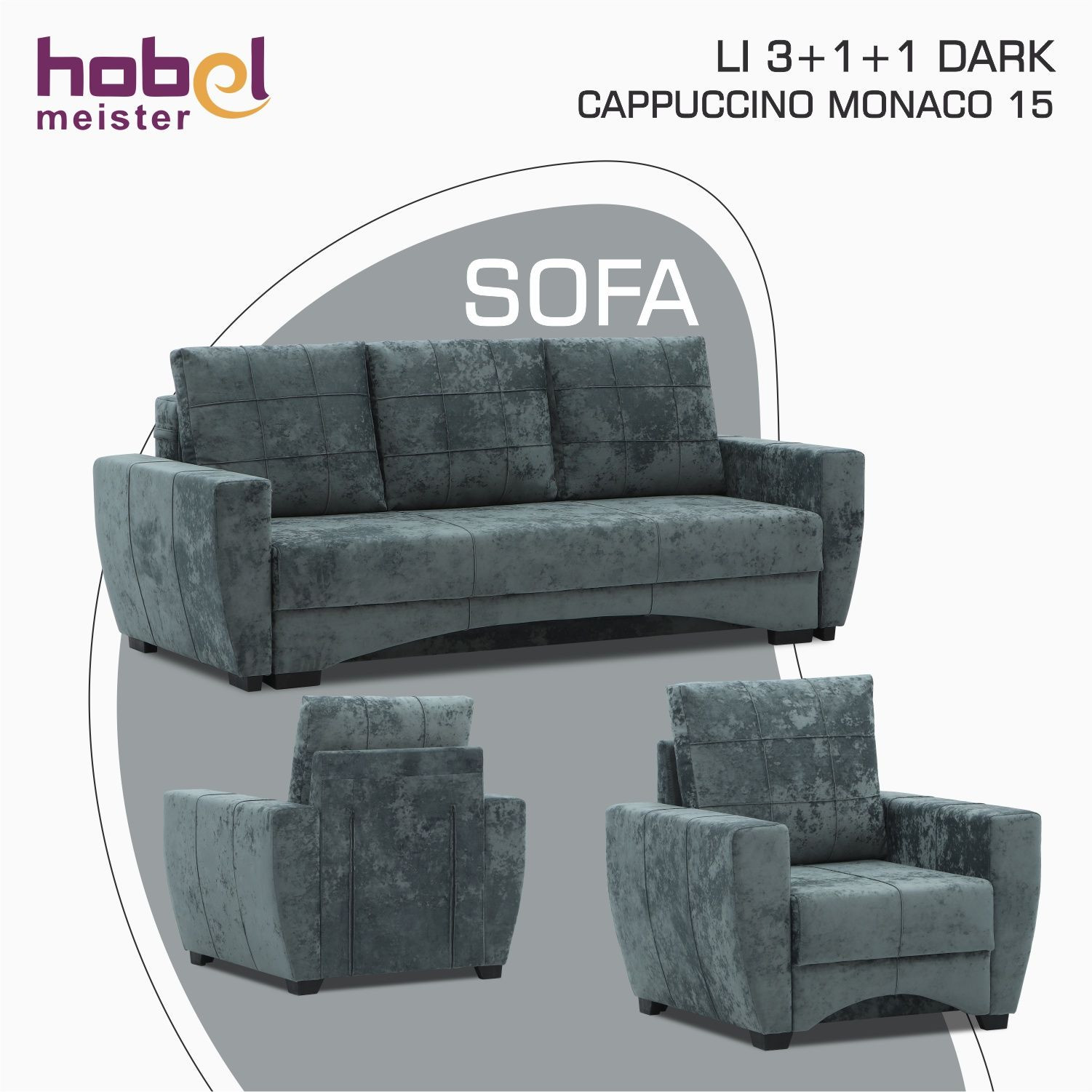 SOFA SET HOBEL LI 3+1+1