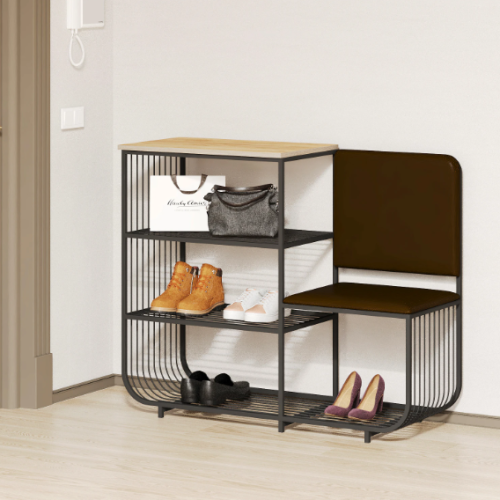Shoe shelf HOBEL WMX-SH-666 METAL BLACK BROWN R (1)